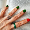 Silver claw statement ring, bold talon spike gothic avant garde wearable art