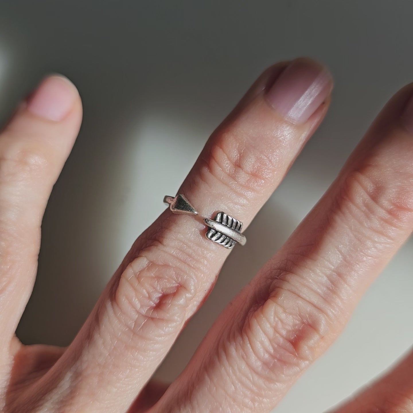 Antique Silver Arrow Ring | Geometric Modernist Statement